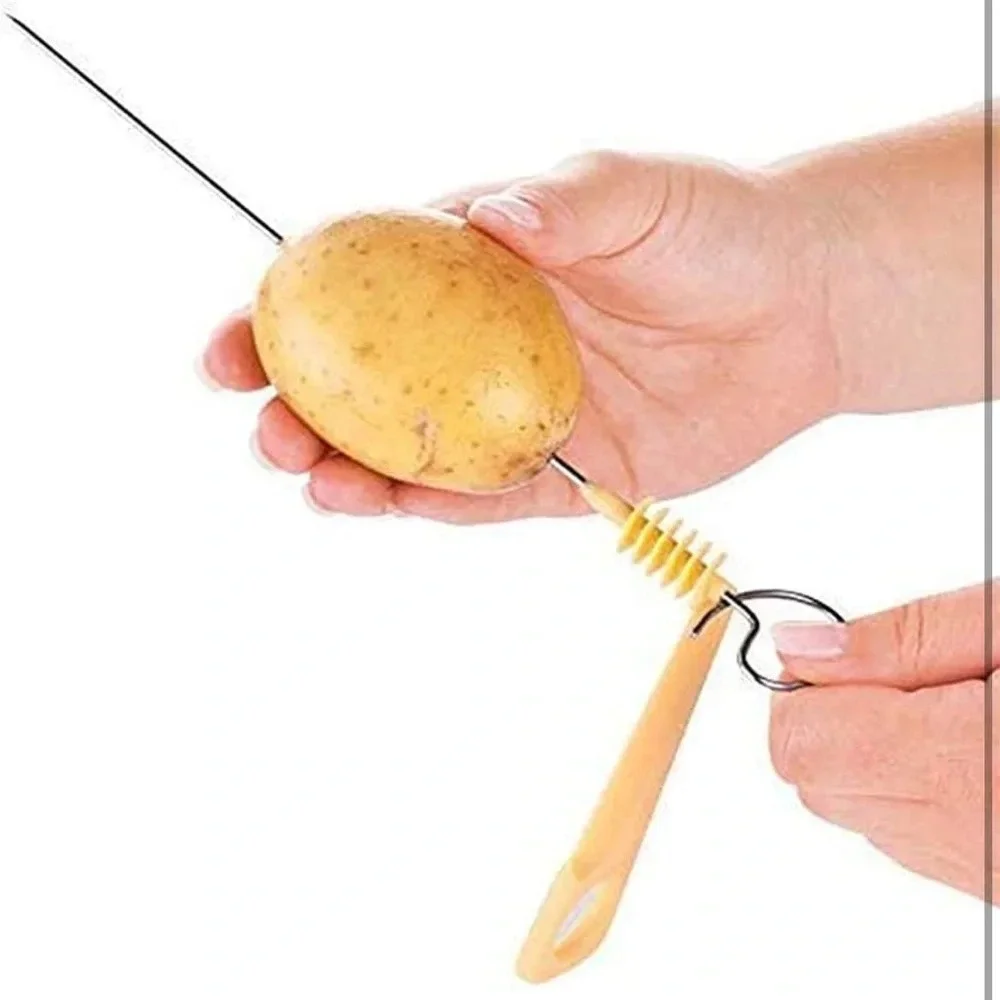 Stainless Steel Spiral Potato Cutter Manual Spiralizer Potato Twister Fry Cutter